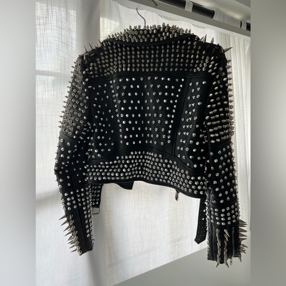 Studded + Spiked Leather Jacket - Picture 3 of 3